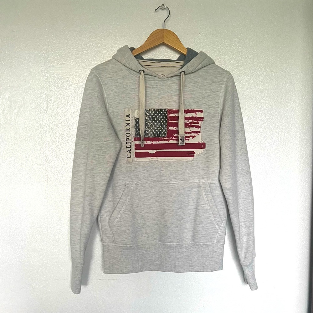 California Citywear Great American Flag Hoodie Mens Size Small Unisex